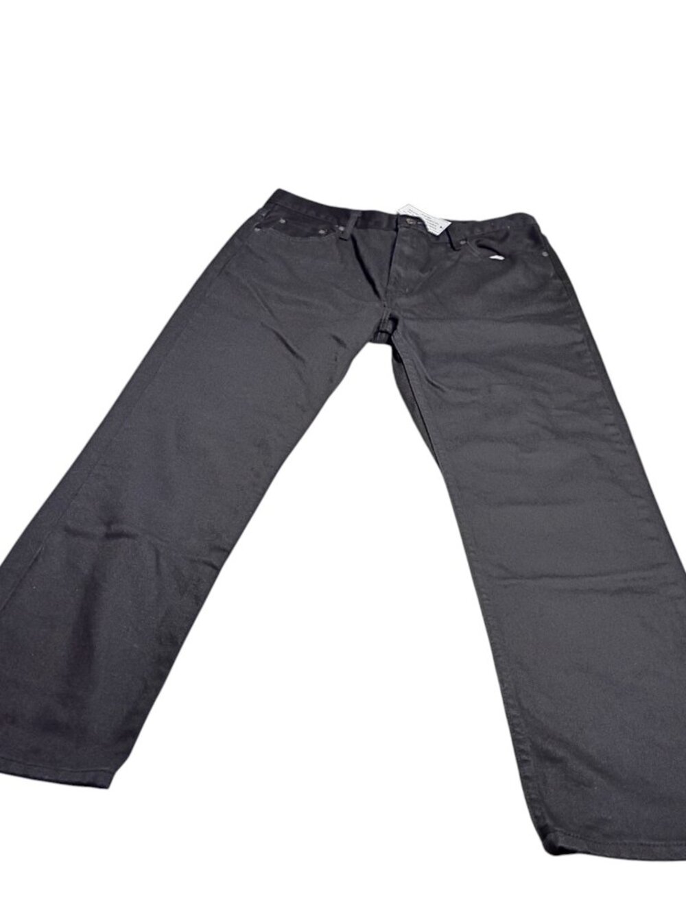 George Mens Regular Fit Jeans 36x32 Black Straight Leg Size: Men's 36x32